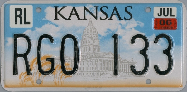 KANSAS Capitol Graphic - Nummernschild # RGO133
