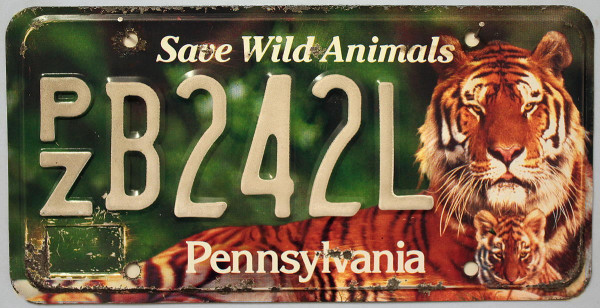 PENNSYLVANIA Save Wild Animals - Nummernschild # PZ.B242L