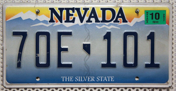 NEVADA The Silver State - Nummernschild # 70E101 =