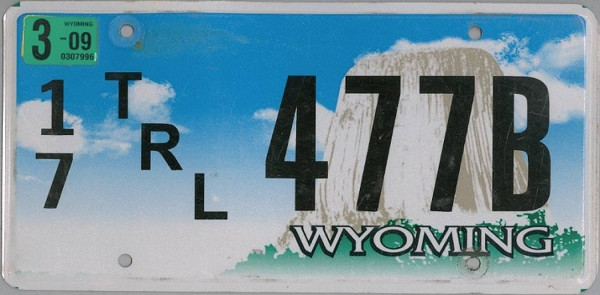 WYOMING (Typ TRL) - Nummernschild # 477B =