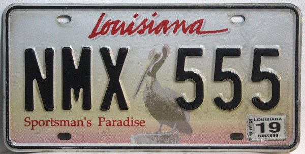 LOUISIANA Pelikan Grafik - Nummernschild # NMX555