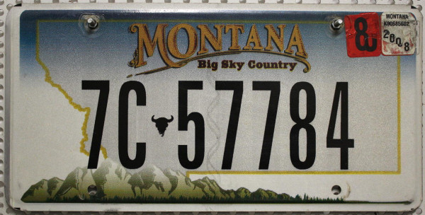 MONTANA Big Sky Country - Nummernschild # 7C57784 =