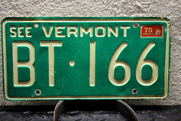 VERMONT (See) 1975 Oldtimer - Nummernschild # BT166 =