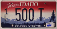 IDAHO (Scenic) Famous Potatoes - Nummernschild # 500T =