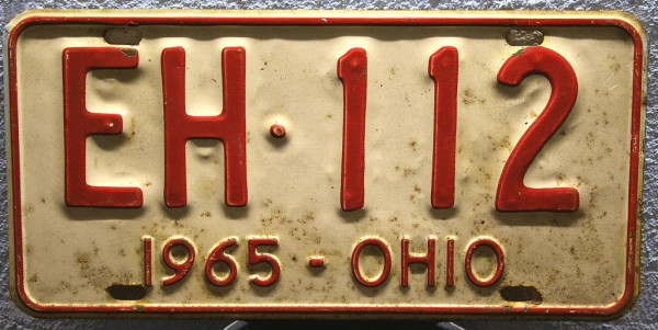 OHIO Oldtimer - Nummernschild (1965) ## EH112