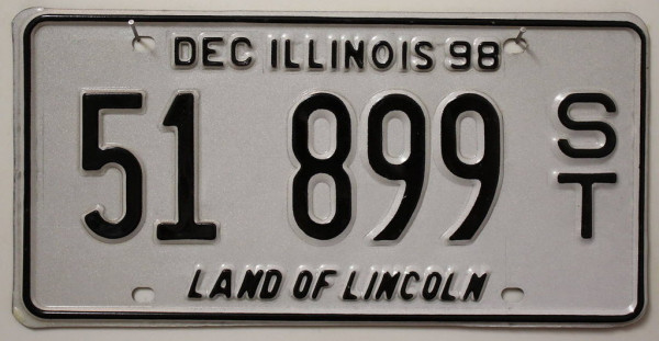 ILLINOIS 1960 Oldtimer Nummernschild # 2491899