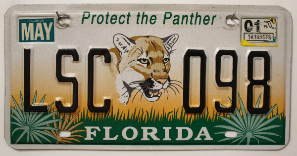 FLORIDA Protect the Panther - Nummernschild # LSC098 =