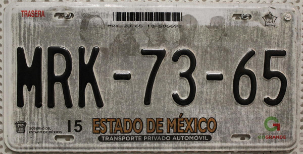 ESTADO de México Nummernschild # MRK7365