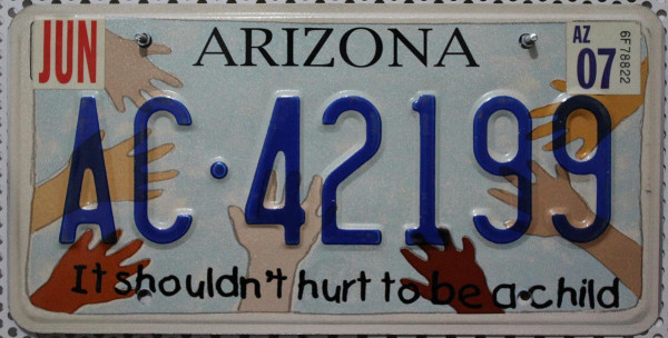 ARIZONA Motiv Kinder Hände - Nummernschild # AC42199 ≡