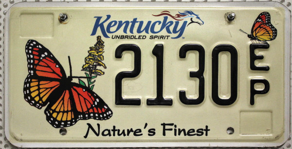 KENTUCKY Schmetterling Grafik - Nummernschild # 2130.EP ... ≡