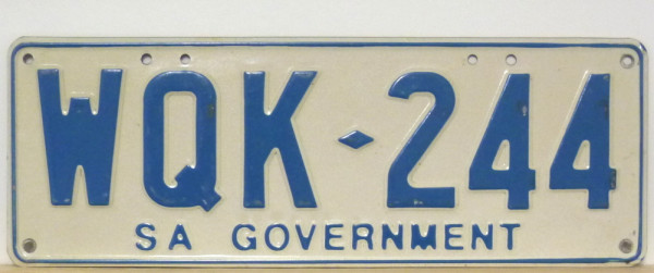 SOUTH AUSTRALIA (SA) - Nummernschild # WQK244