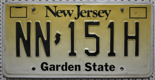 NEW JERSEY Garden State - Nummernschild # NN151H ...