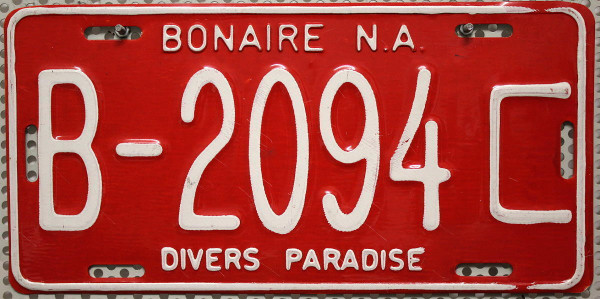 BONAIRE Diver's Paradise - Nummernschild # B-2094