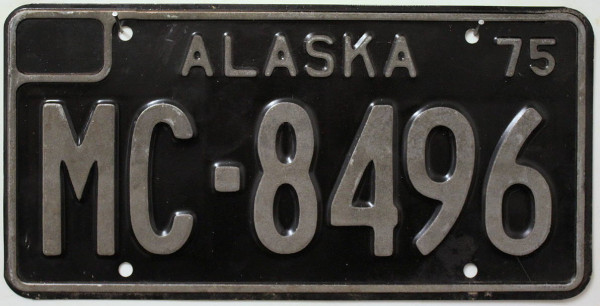 ALASKA 1975 - Nummernschild # MC8496