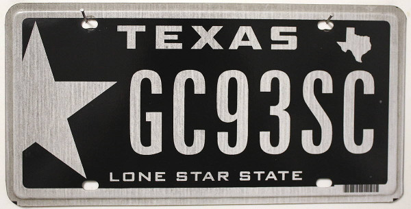 TEXAS Motiv Stern (white/black) - Nummernschild # GC93SC ...