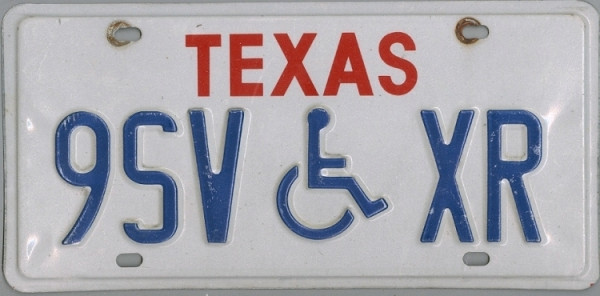 TEXAS Handicapped Special - Nummernschild # 9SVXR ...