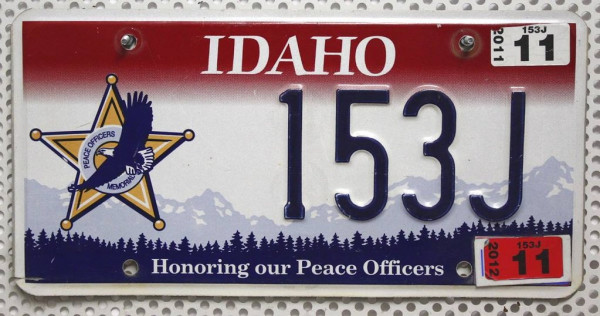 IDAHO Peace Officers - Nummernschild # 153J =