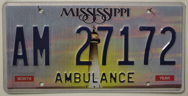 MISSISSIPPI *Ambulance* - Nummernschild # AM27172 ...