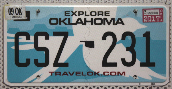 OKLAHOMA (Explore) - Nummernschild # CSZ231 =