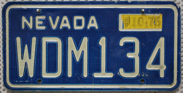 NEVADA 70er Jahre Oldtimer Nummernschild # WDM134