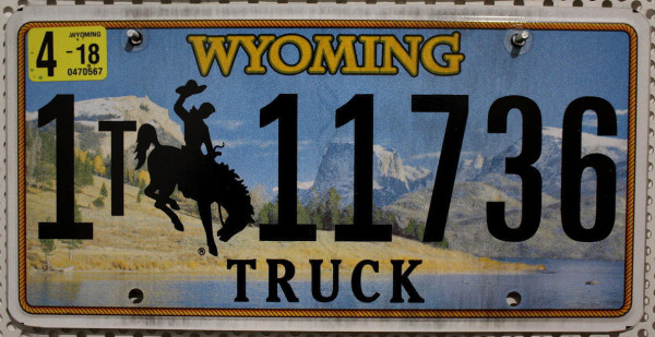 WYOMING TRUCK Landscape - Nummernschild # 11736 =