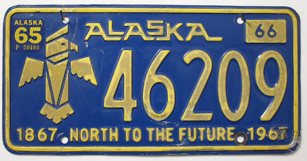 ALASKA 1867 North to the Future 1967 - Nummernschild ## 46209 =
