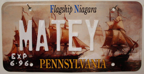 PENNSYLVANIA Flagship Niagara - Nummernschild # MATEY