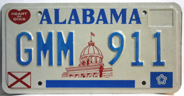 ALABAMA mit Motiv Capitol - Nummernschild ## GMM911 ...