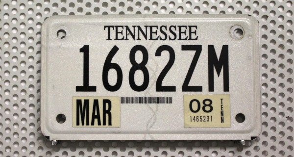 Motorradschild TENNESSEE Nummernschild # 1682ZM =