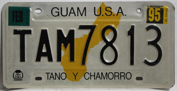 GUAM U.S.A. Nummernschild # TAM7813 =