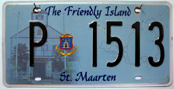 ST. (Sint) MAARTEN - Nummernschild # P1513 ...