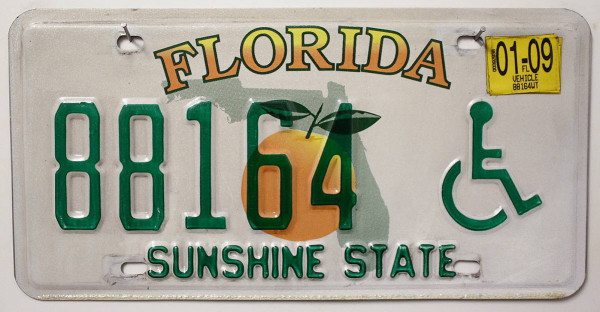 FLORIDA (Typ DISABLED) - Nummernschild # 88164 =