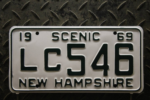 NEW HAMPSHIRE 1969 Oldtimer Nummernschild # LC546