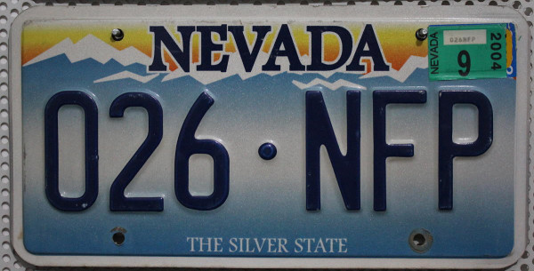 NEVADA The Silver State - Nummernschild # 026NFP
