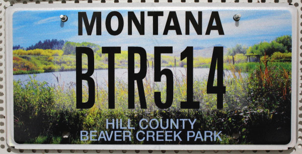 MONTANA Hill County B.C.P. - Nummernschild # BTR514 ...
