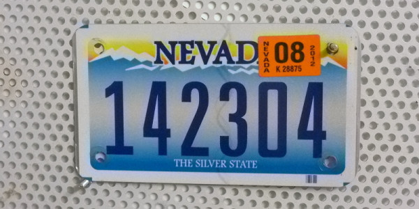Motorradschild NEVADA Nummernschild # 142304