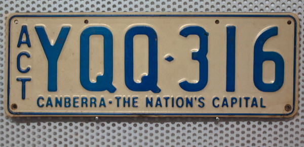ACT Canberra - Nummernschild # YQQ316