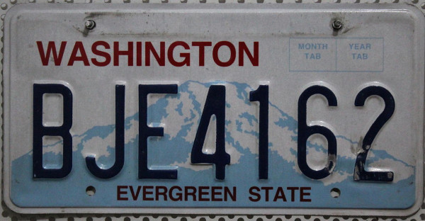 WASHINGTON Evergreen State - Nummernschild # BJE4162 ...