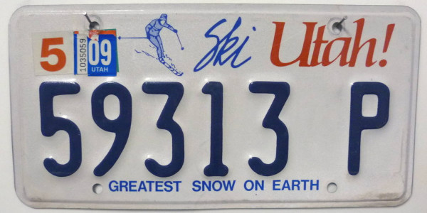 UTAH Ski - Nummernschild # 59313P =