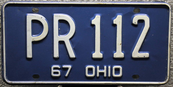 OHIO Oldtimer - Nummernschild (1967) ## PR112