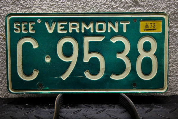 VERMONT (See) 1973 Oldtimer - Nummernschild # C9538 =