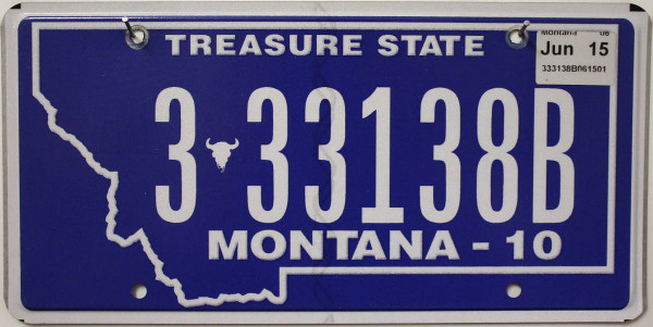 MONTANA Treasure State - Nummernschild # 3-33138B =