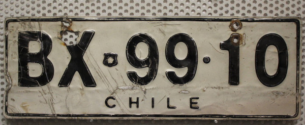 CHILE Nummernschild # BX9910