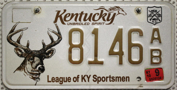 KENTUCKY Hirsch Grafik - Nummernschild # 8146AB =