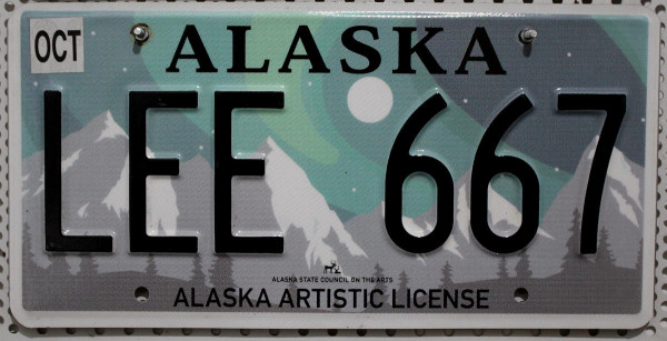 ALASKA Artistic License - Nummernschild # LEE667