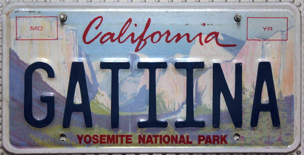 CALIFORNIA Yosemite National Park - Nummernschild # GATIINA ... ≡