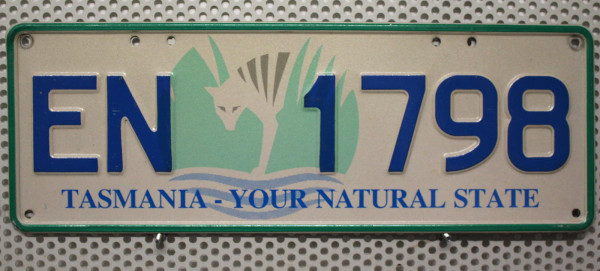 TASMANIA Natural State - Nummernschild # EN1798