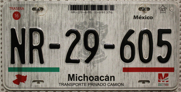 MICHOACAN - Mexiko Nummernschild # NR29605