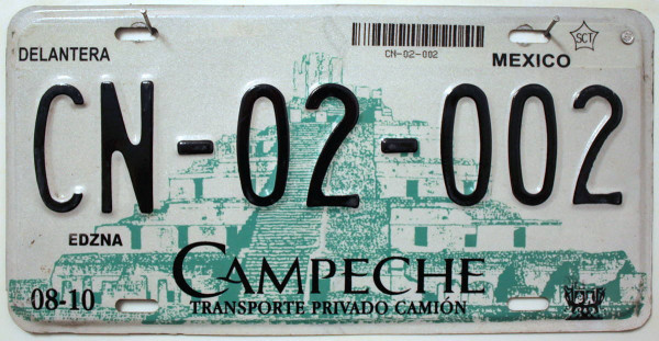 CAMPECHE - Mexiko Nummernschild # CN02002