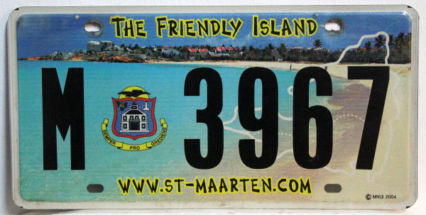 ST. (Sint) MAARTEN - Nummernschild # M3967